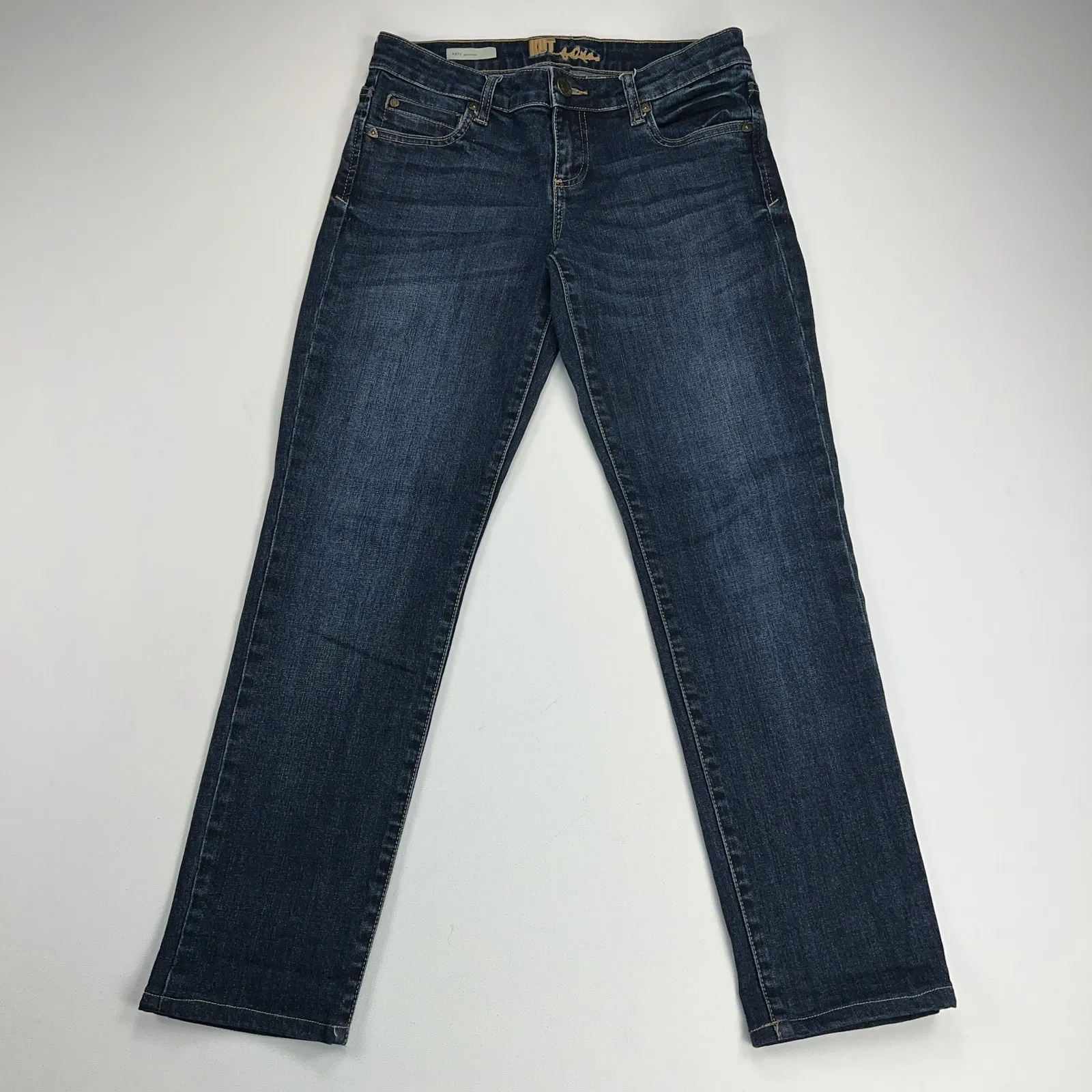 Kut from the Kloth Katy Low Rise Boyfriend Jeans KP271MA1R Med-Dark Wash Size 4 - Image 2