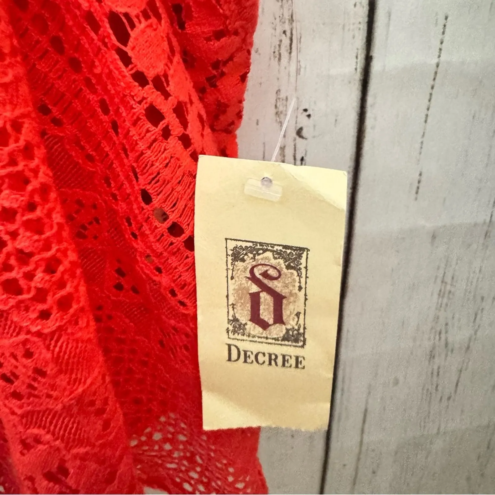 Decree  Crochet Style Flowy Swimsuit Black Bralette Top Sz L NWT - Image 6