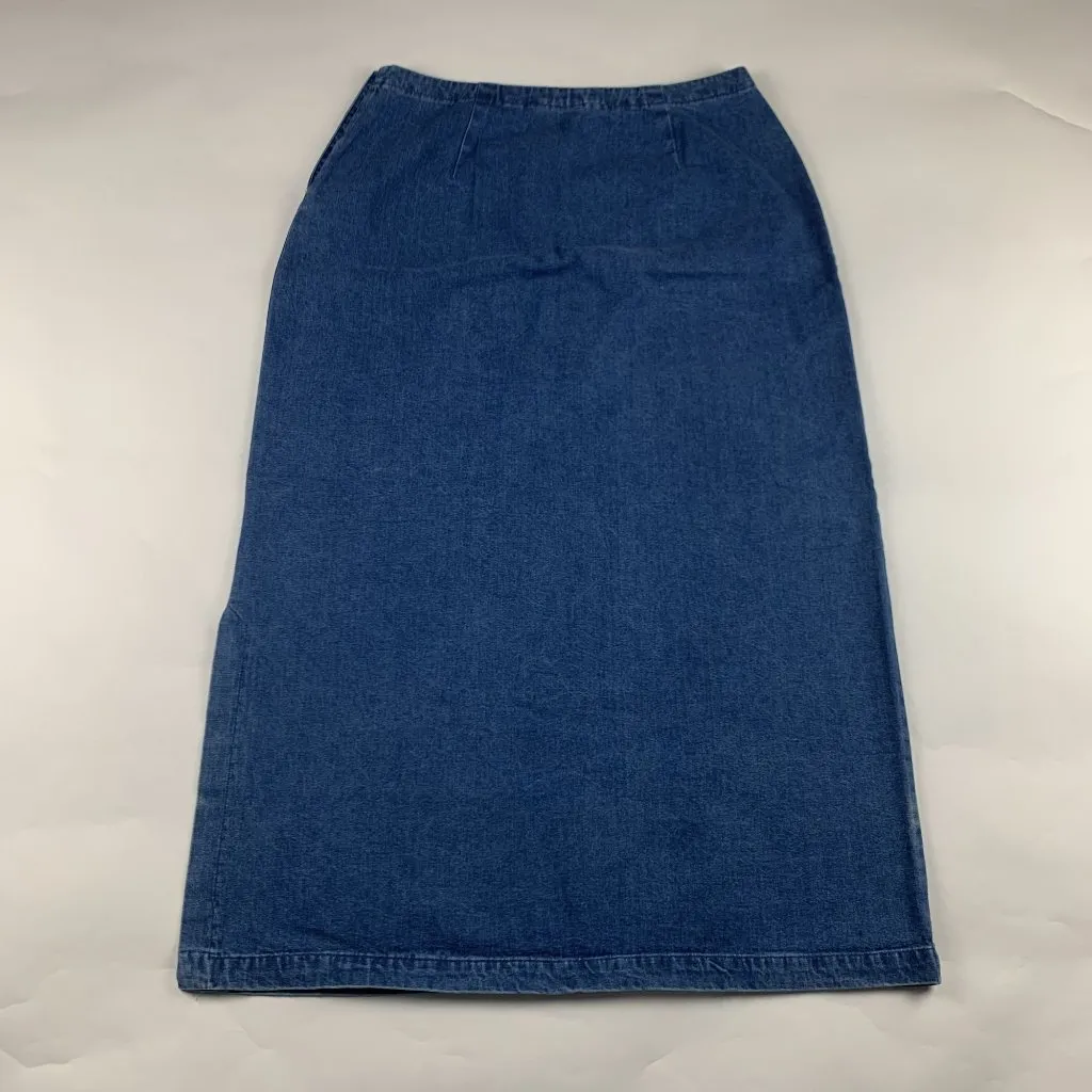 Eddie Bauer Classic Denim Maxi Skirt 14 - Image 6