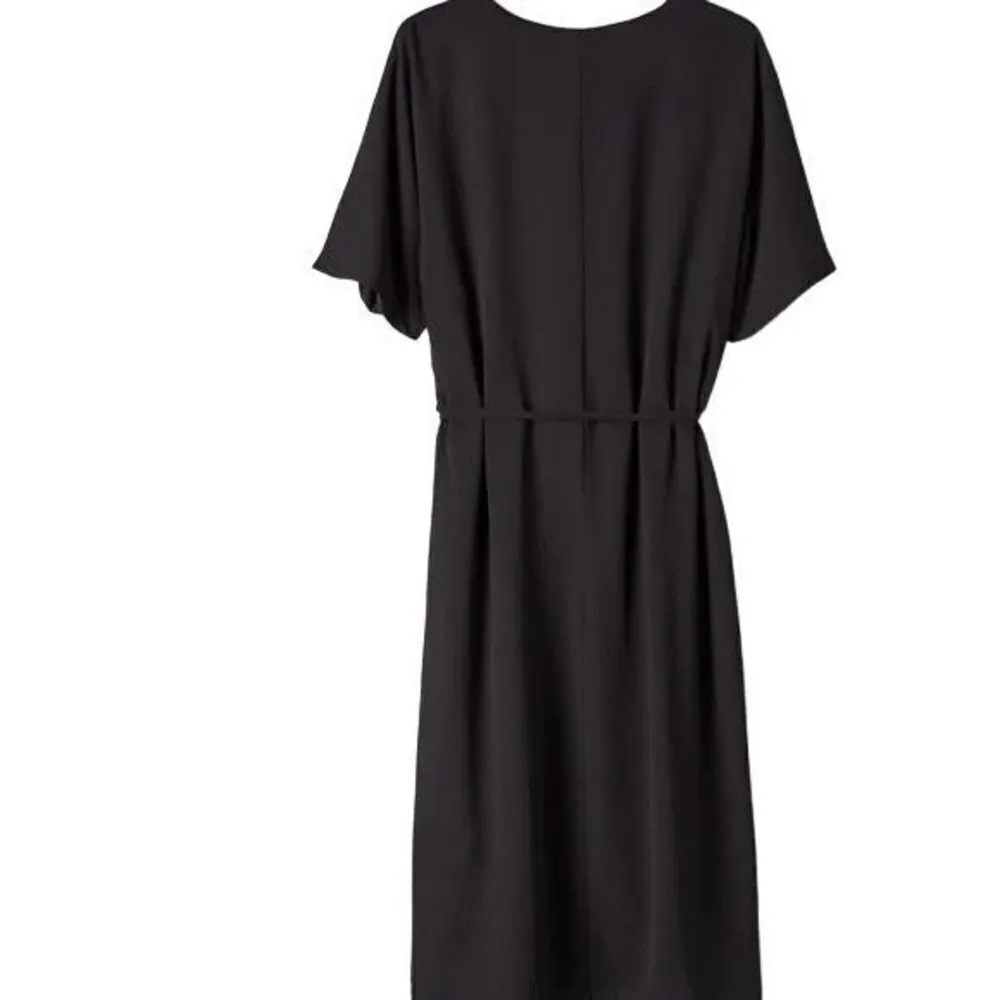 ARITZIA BABATON WALLACE DRESS BLACK Short-sleeve wrap dress sz XS - Image 5