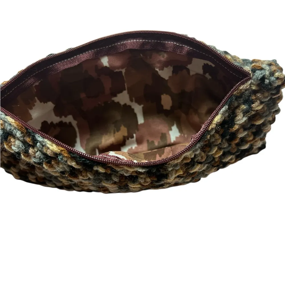 Handcrafted Black and Brown Clutch - Image 2