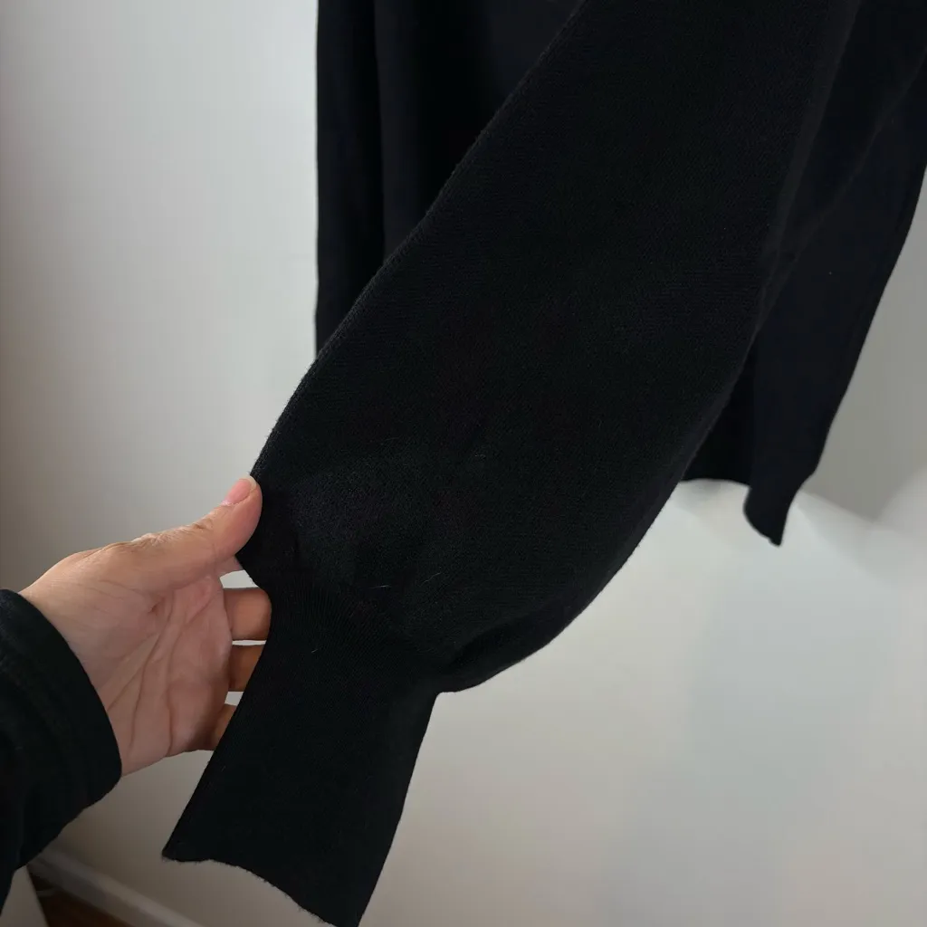 Anthropologie Philosophy Black Hooded Sweater Pullover Size XL - Image 2