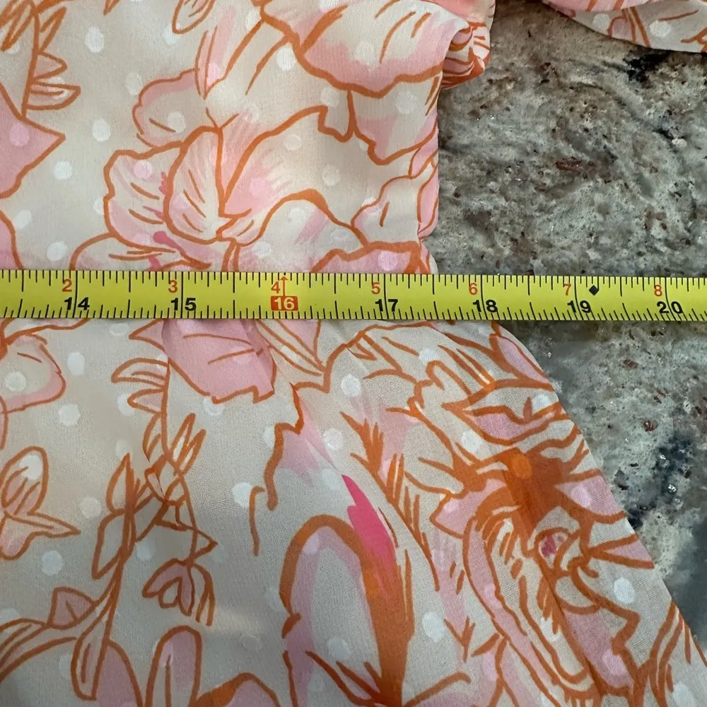 In the Style Mini Dress Floral Vneck Tiered Skirt Size 12 TALL NEW NWT - Image 8