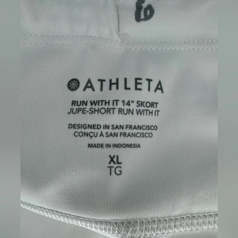 Athleta Run With It 14” Skort Size XL White - Image 10