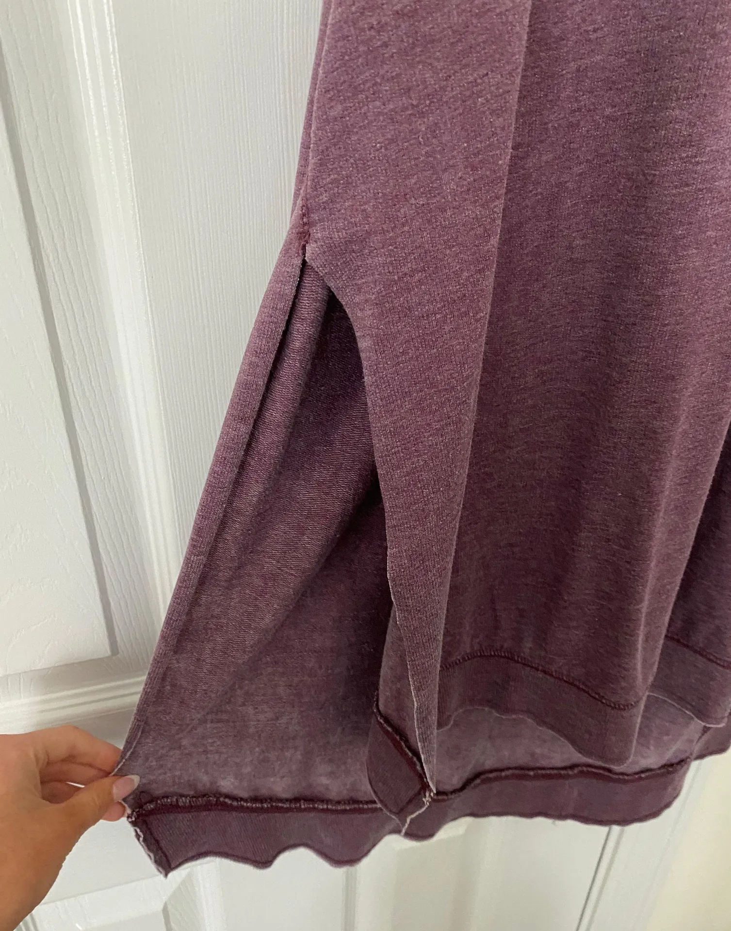 Purple Long Sleeve Flowy Shirt Size L - Image 2