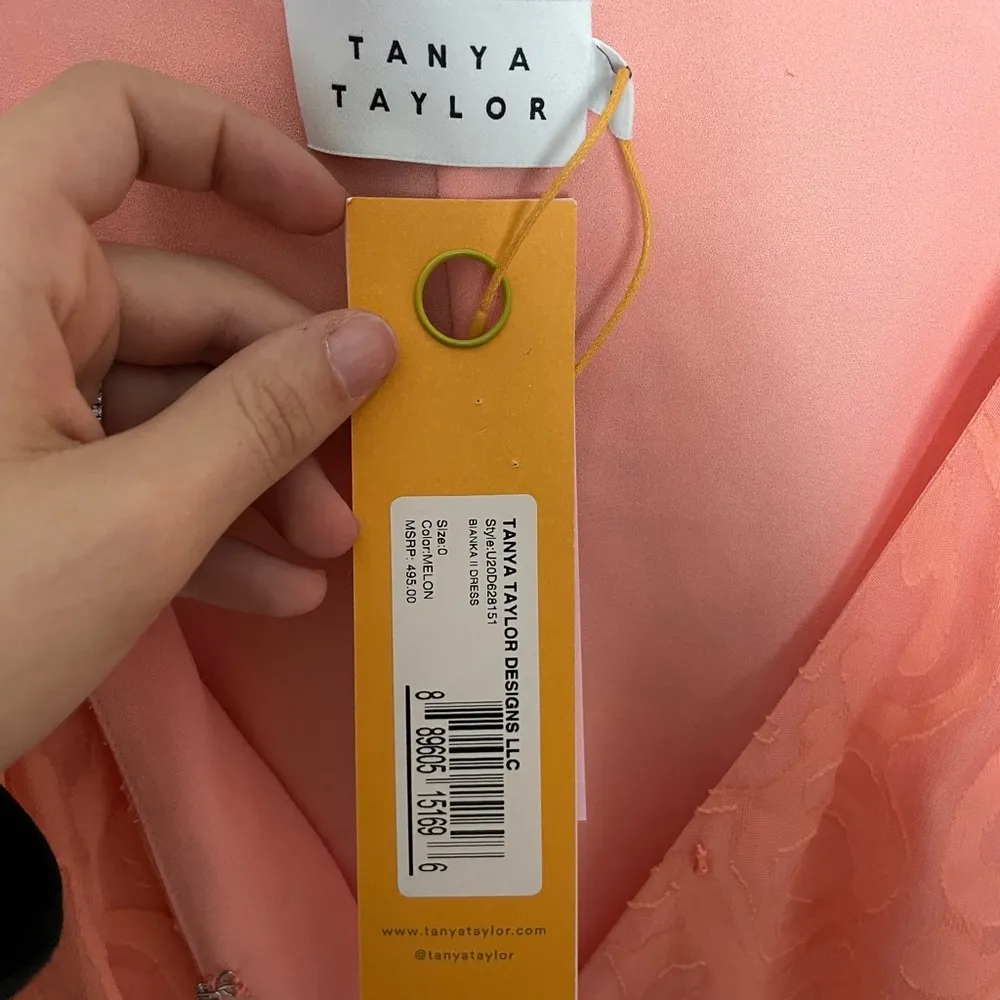 Tanya Taylor NWT Melon Silk Blend Bianka II Wrap Dress 0 MSRP $495 - Image 6