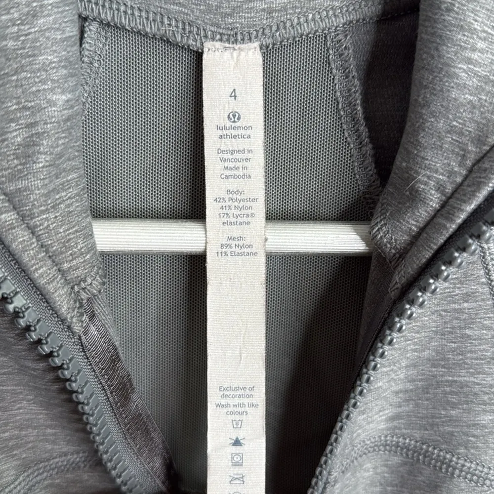 Lululemon Performance Heathered Slate Gray  Define Jacket W1654 Sz 4 - Image 9
