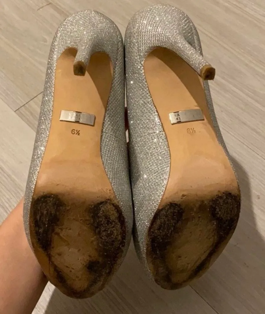 Silver Peep Toe-Pumps - Image 3