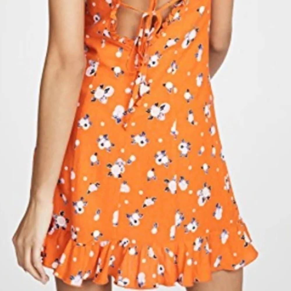 Free People Like A Lady Printed‎ Mini Dress In Orange size XS - Image 5