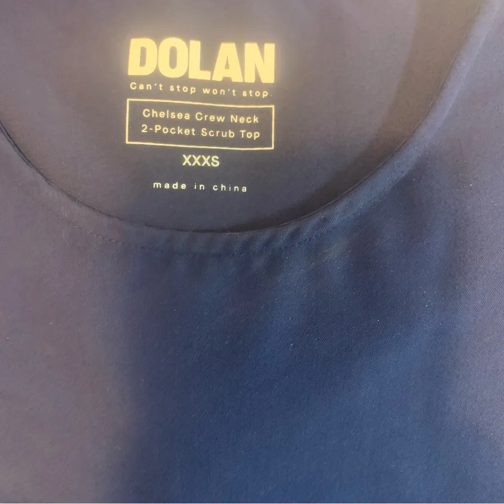 Dolan Women's Chelsea Crew Blue Short Sleeve Scrub Top Size XXXS - Image 5