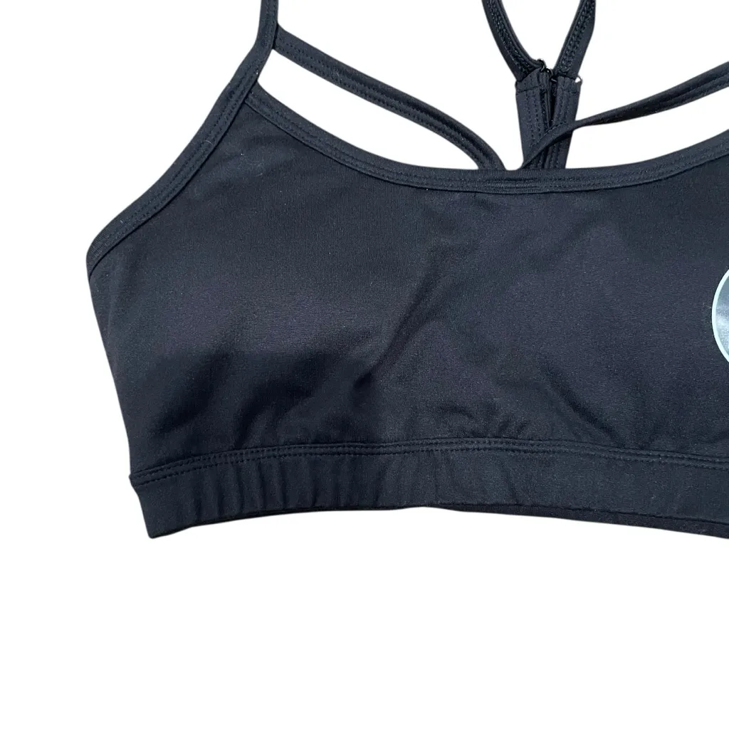 SO Strappy Back Keyhole Black Sports Bra Removable Cups Women’s Size Small - Image 2