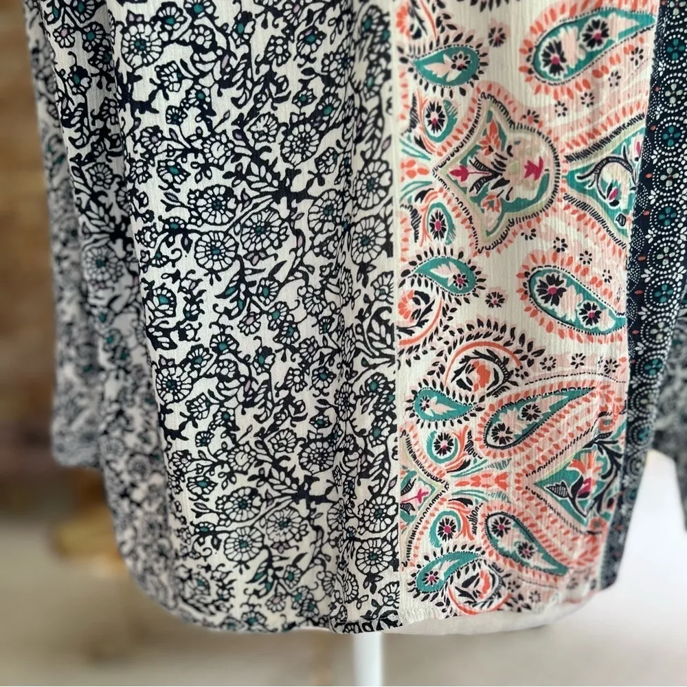 O’Neill Gale Blue Print Open Front Cardigan Wrap XS/S - Image 11