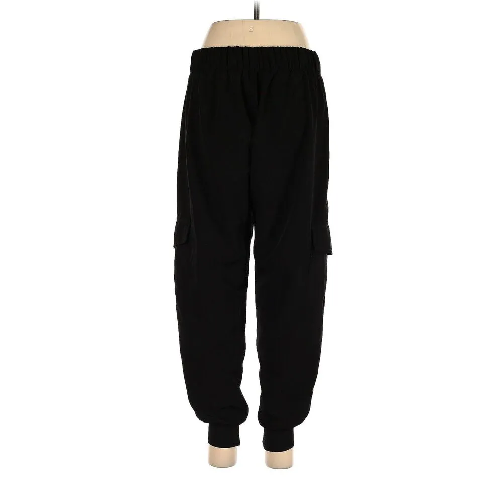 ZARA  Black Flowy Cargo Pants - S - Image 5