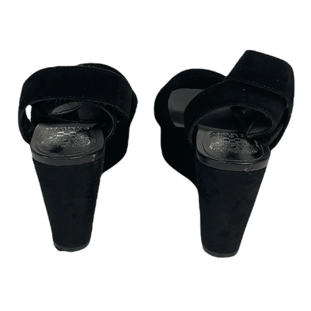 Vince Camuto Varelnta Suede Wedges, Black, 8.5 - Image 4