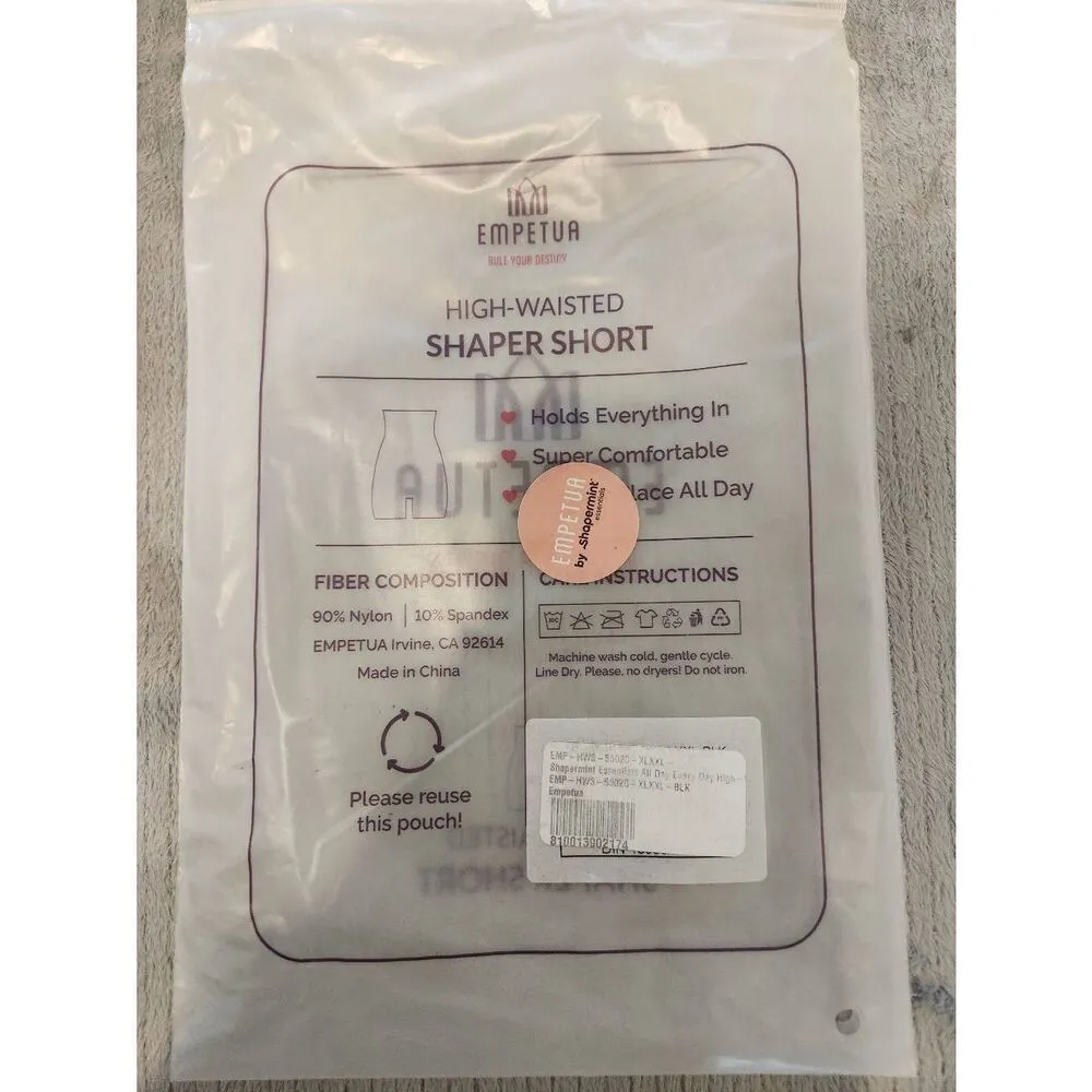 NWT Shapermint Empetua High Waisted Black Shaper Shorts XL XXL - Image 5