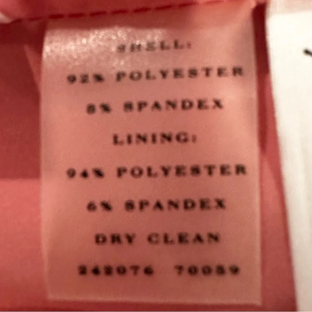 Ann Taylor Watercolor Satin Finish Sheath Party Dress Women's 10 Orange Red‎ - Image 8