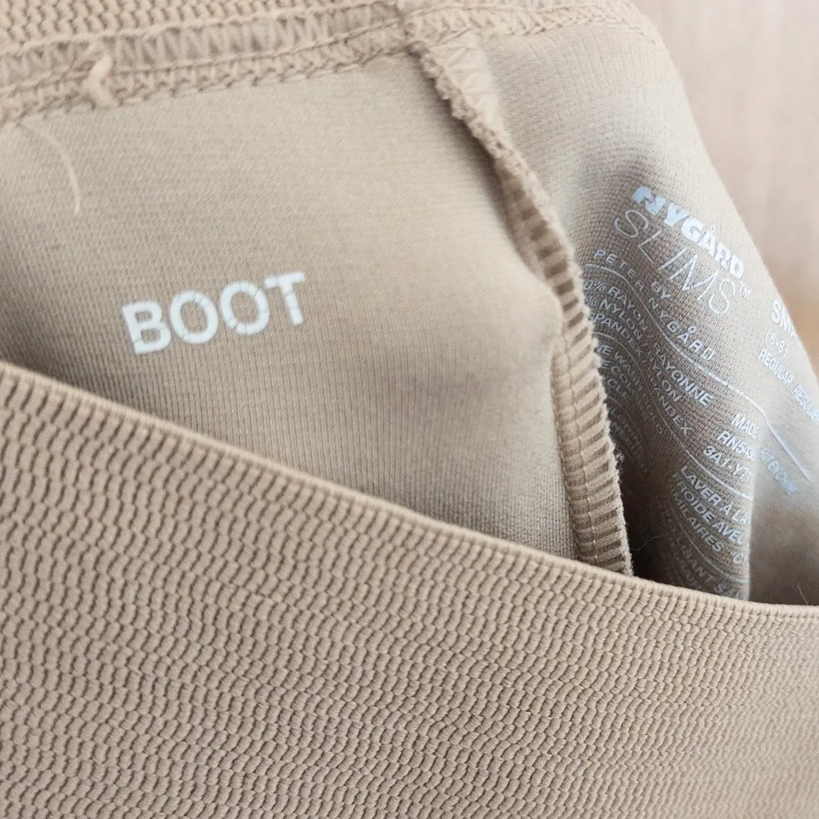 Nygard Slims Womens Boot Pants Size S Beige Pull On Minimalist Office Classic Tan - Image 8