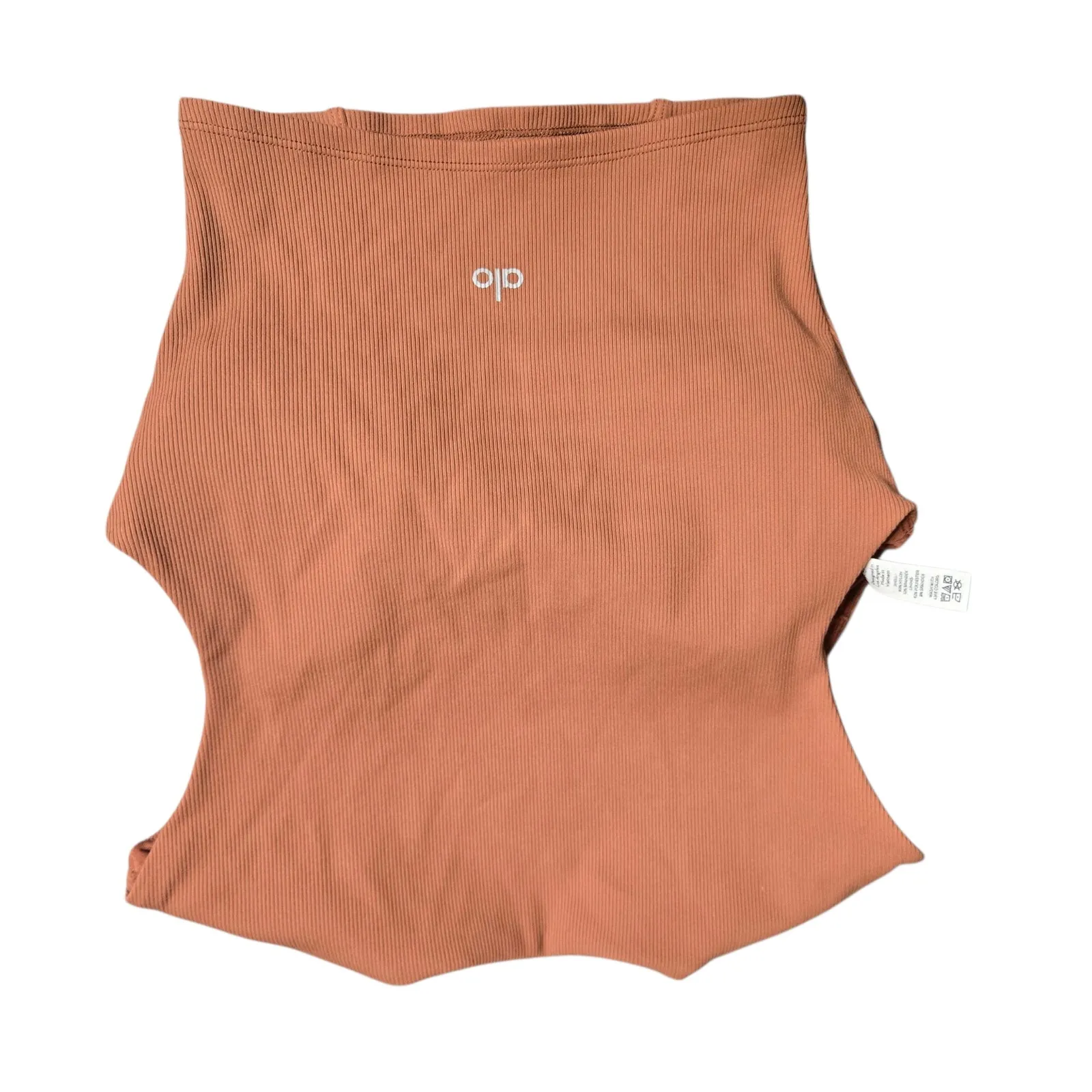 Alo Yoga Ribbed Sweetheart Women's Top in Rust Size: S - Image 4