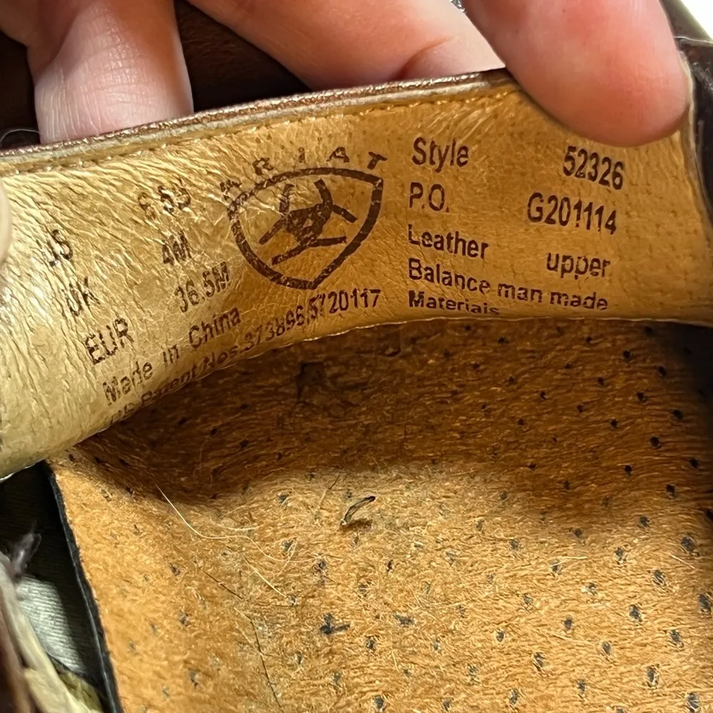 Ariat Women’s Leather Slip-On Clogs Shoes Brown Comfort 52326 Size 6.5M - Image 7