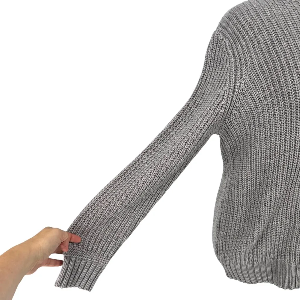 Bershka Chunky Turtleneck Sweater Gray Size Medium - Image 7
