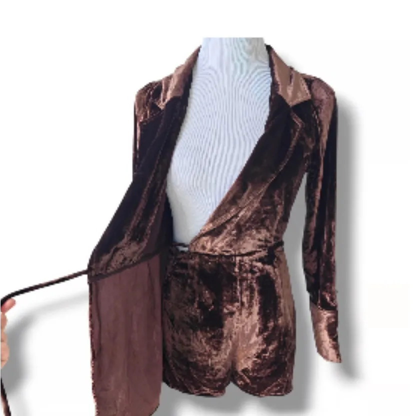 Free People Chocolate Velvet Wrap Dress - Image 7