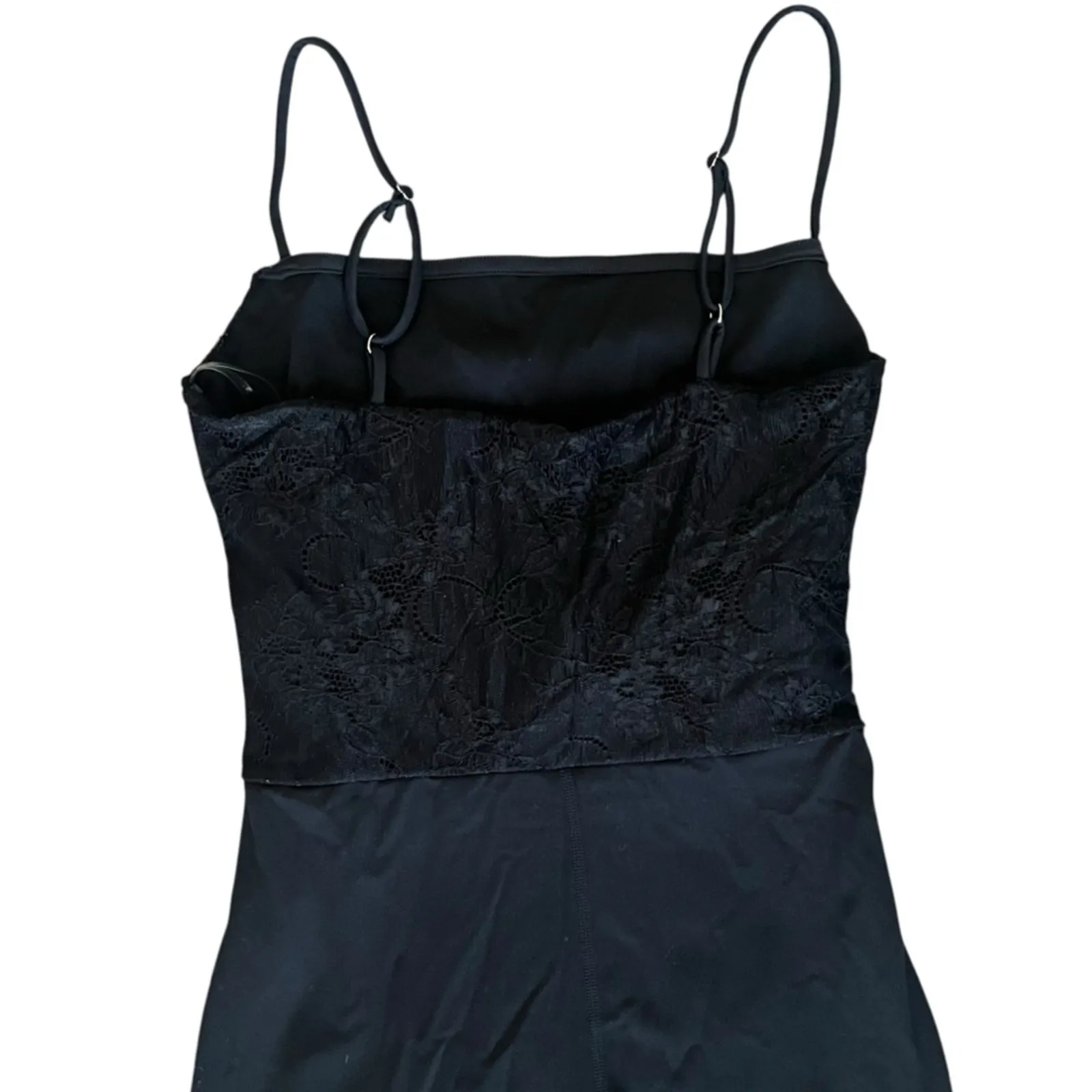 Free People Movement Women’s Lace Me Up Black Lace Twist Front Leotard Jumpsuit - Image 9