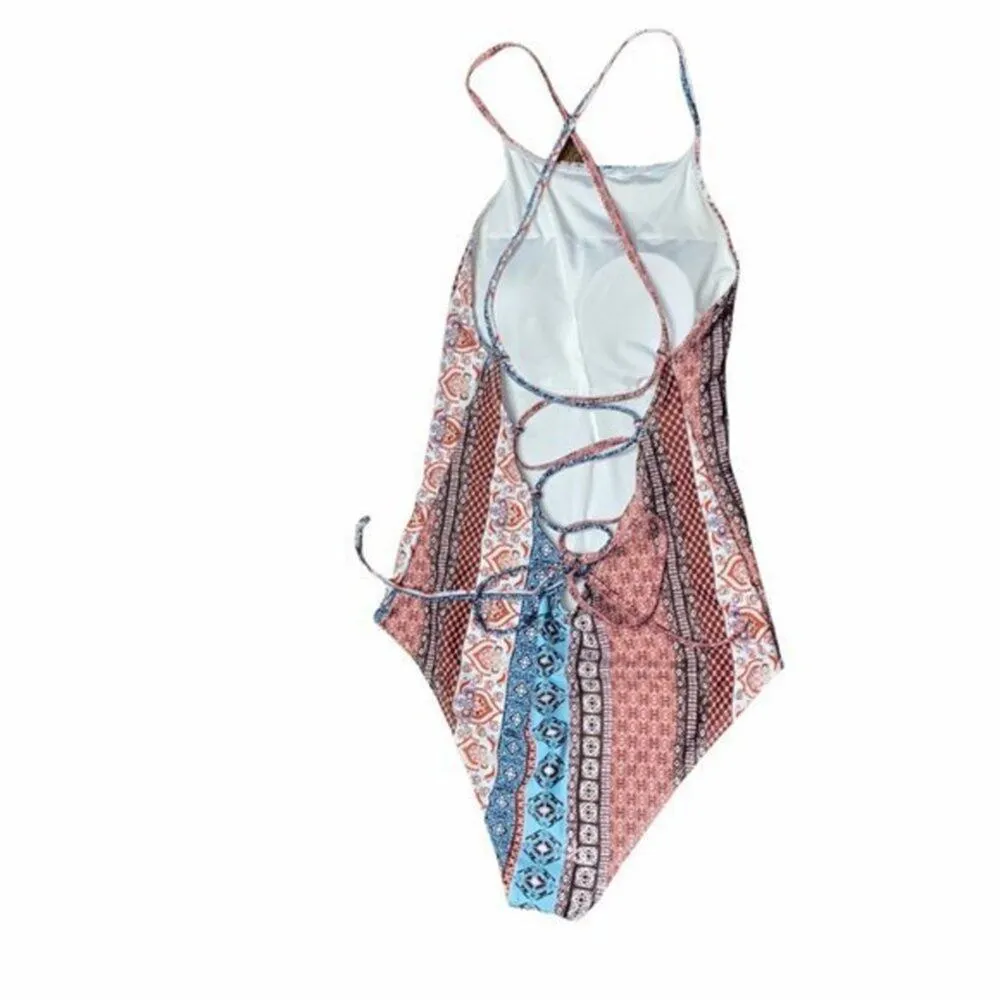 Cupshe Stand by You Patchwork One-Piece Swimsuit Women's Size Small - Image 6