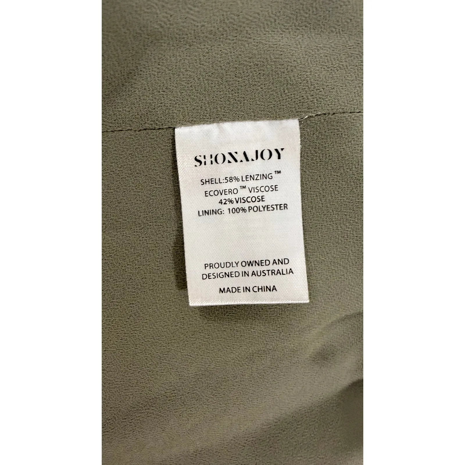 Shona Joy La Lune Asymmetrical Gathered Maxi Dress in Sage New size 2 - Image 10