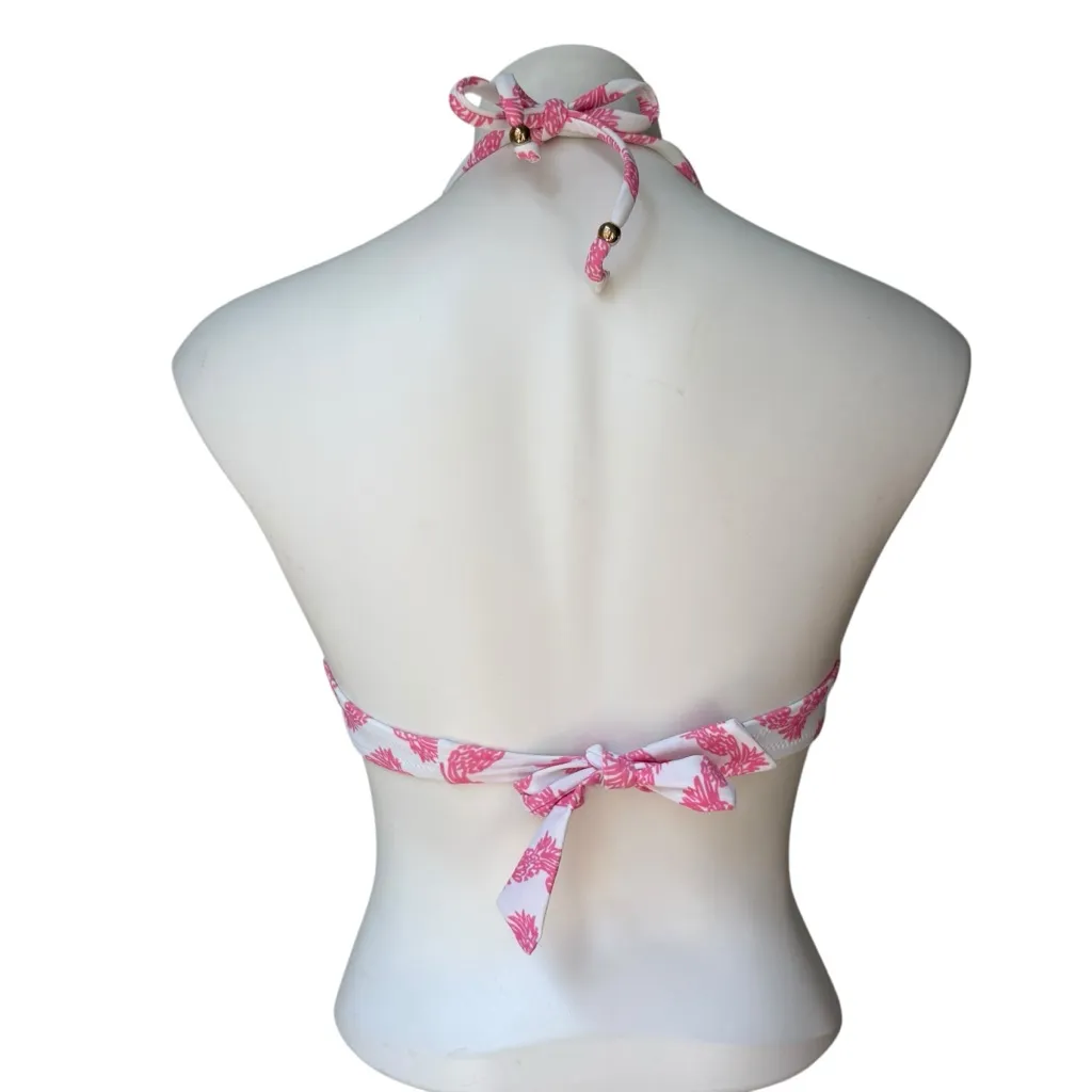 Lilly Pulitzer for Target Bikini Swim Top Pink Pineapple, Sz S - Image 4