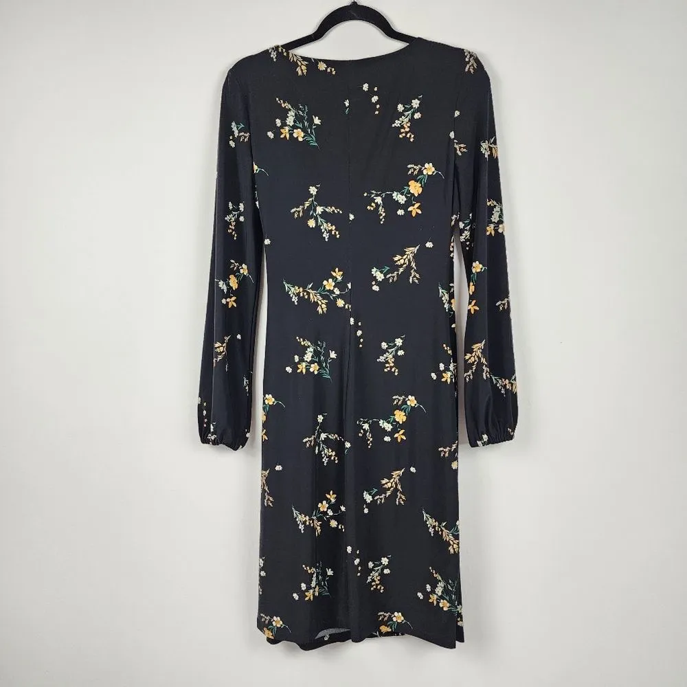 Lauren Ralph Lauren Floral Faux Wrap Long Sleeve Dress Size 6 - Image 4