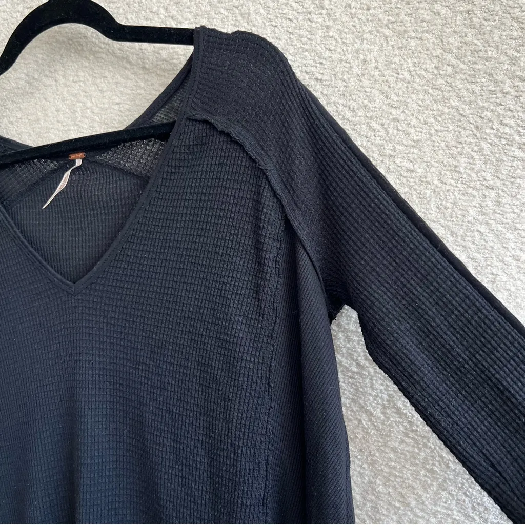 Free People Women’s Boho Waffle Knit Flowy Top Size Small‎ - Image 7