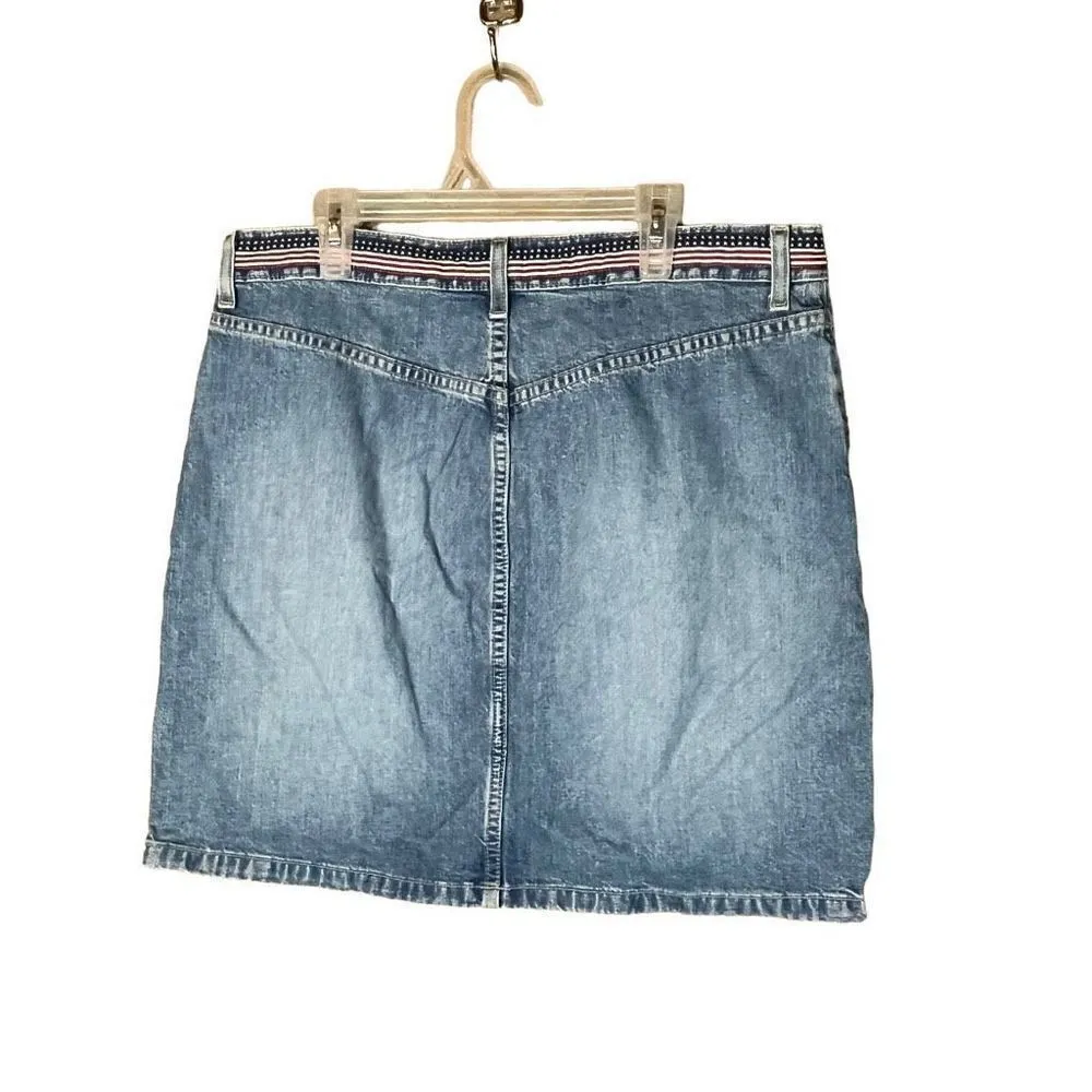 Vintage Y2K Tommy Hilfiger Jean Skirt Size 10 - Image 5