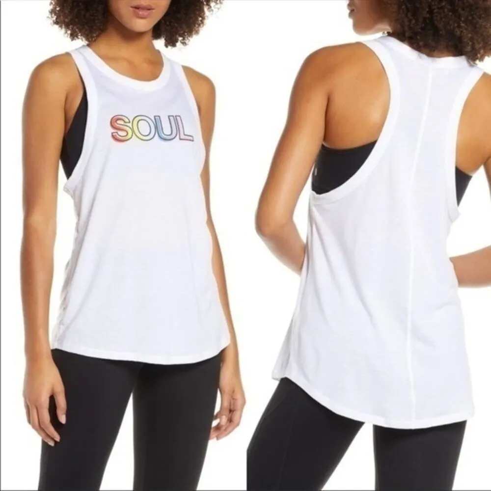 SOUL by Soulcycle Front Row Graphic Tank Top Small - Image 2