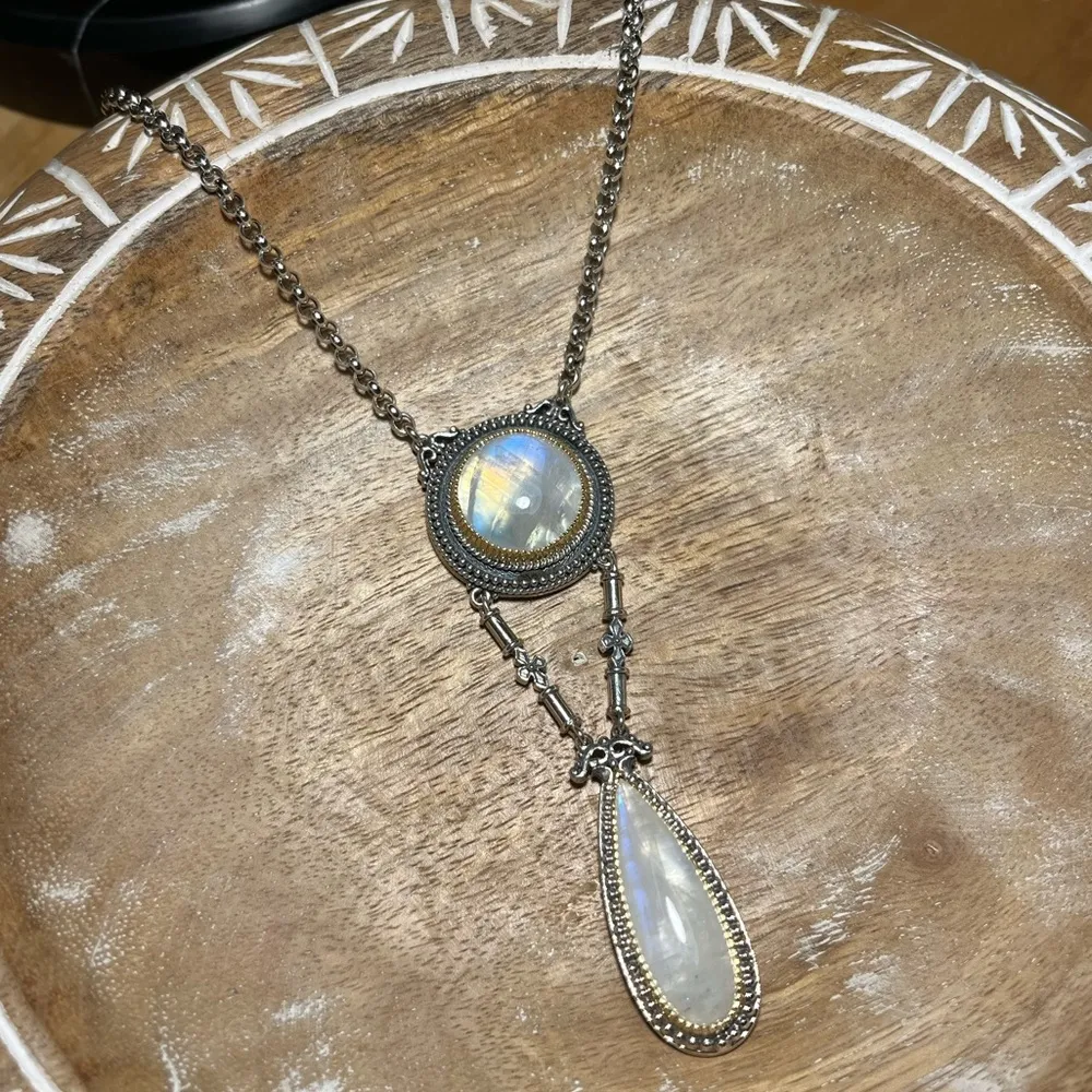 Konstantino Labradorite 18K Yellow Gold & Sterling Silver Drop Pendant Necklace - Image 3