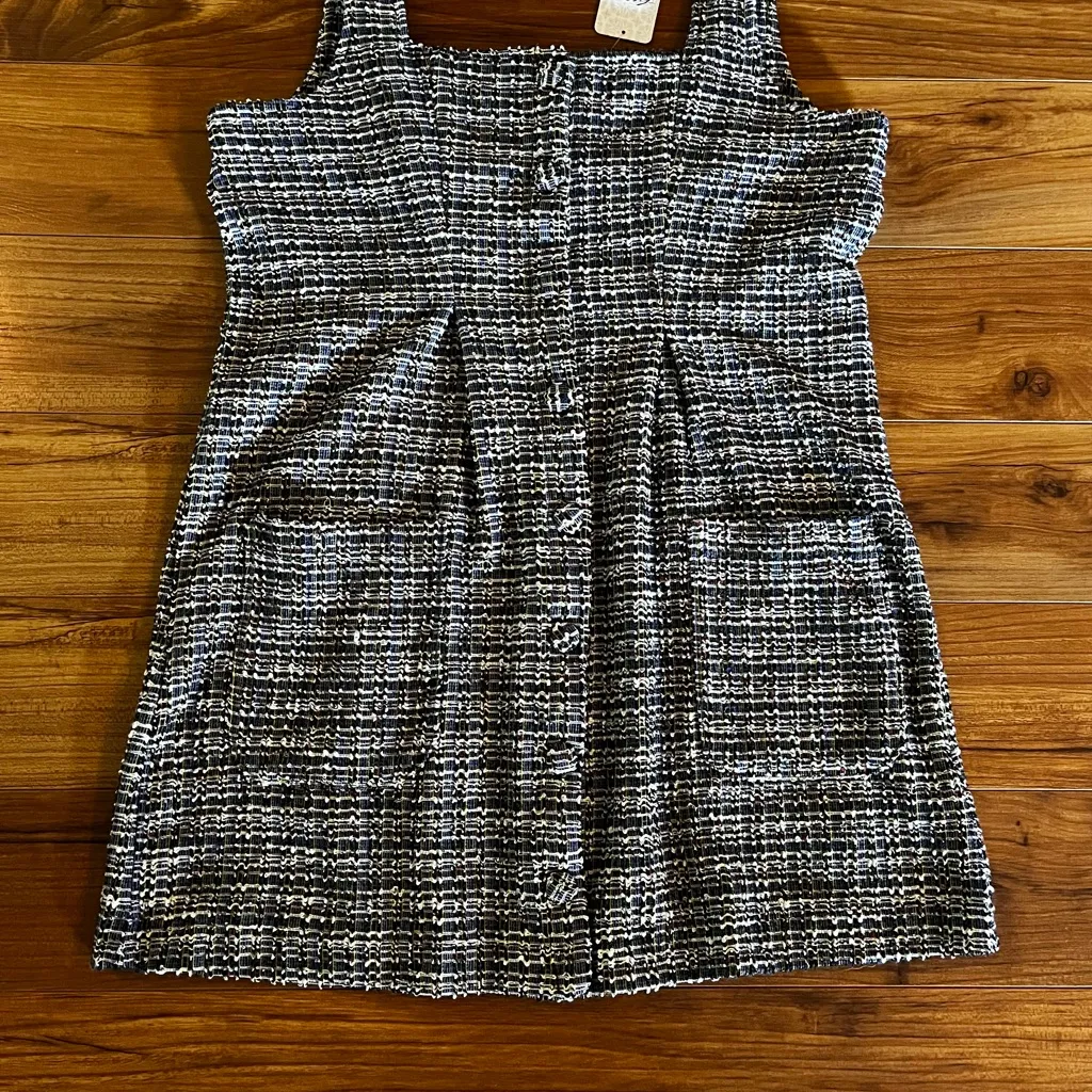 Free People Maxx Tweed Mod Jumper Mini Dress New Medium - Image 10