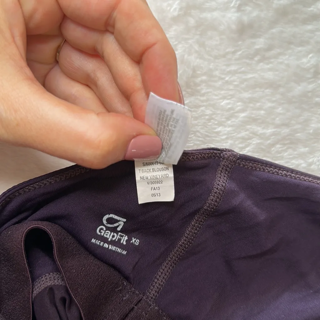 Gap Fit Women’s T Back Blouson Purple Athletic Tank Top Size XS‎ - Image 10