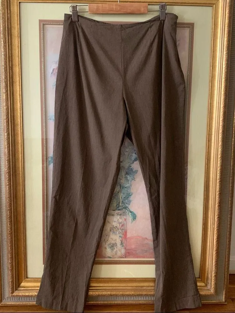 Arden B viscose straight pants brown size 4 DR - Image 3