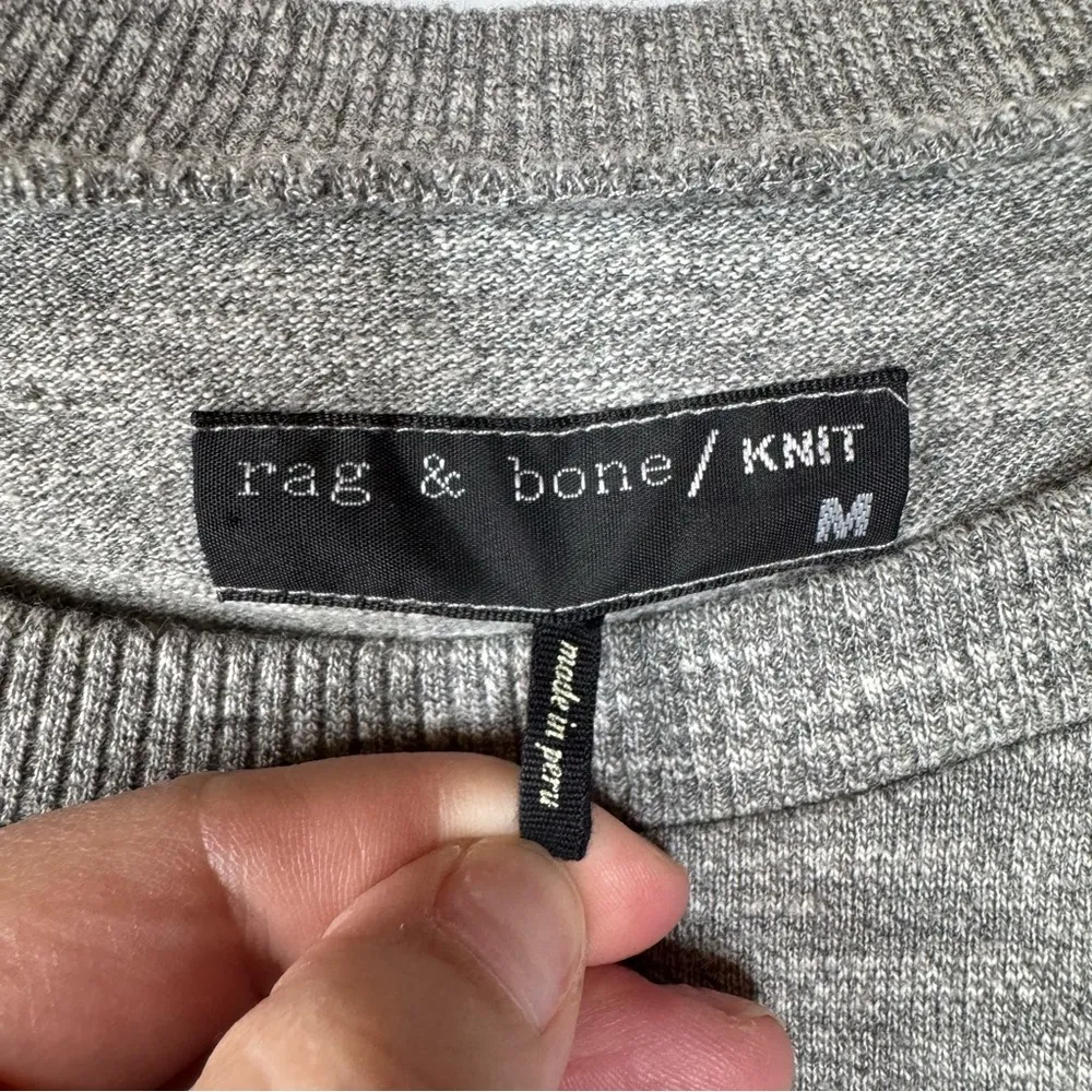 Rag & Bone Sibella Gray Knit Mini Dress Size Medium - Image 5