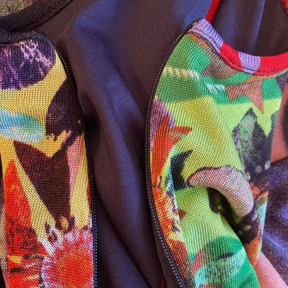 Anthropologie Ranna Gill Sabatina Multicolor Knit Knot Detail Back Dress SMALL Green - Image 12