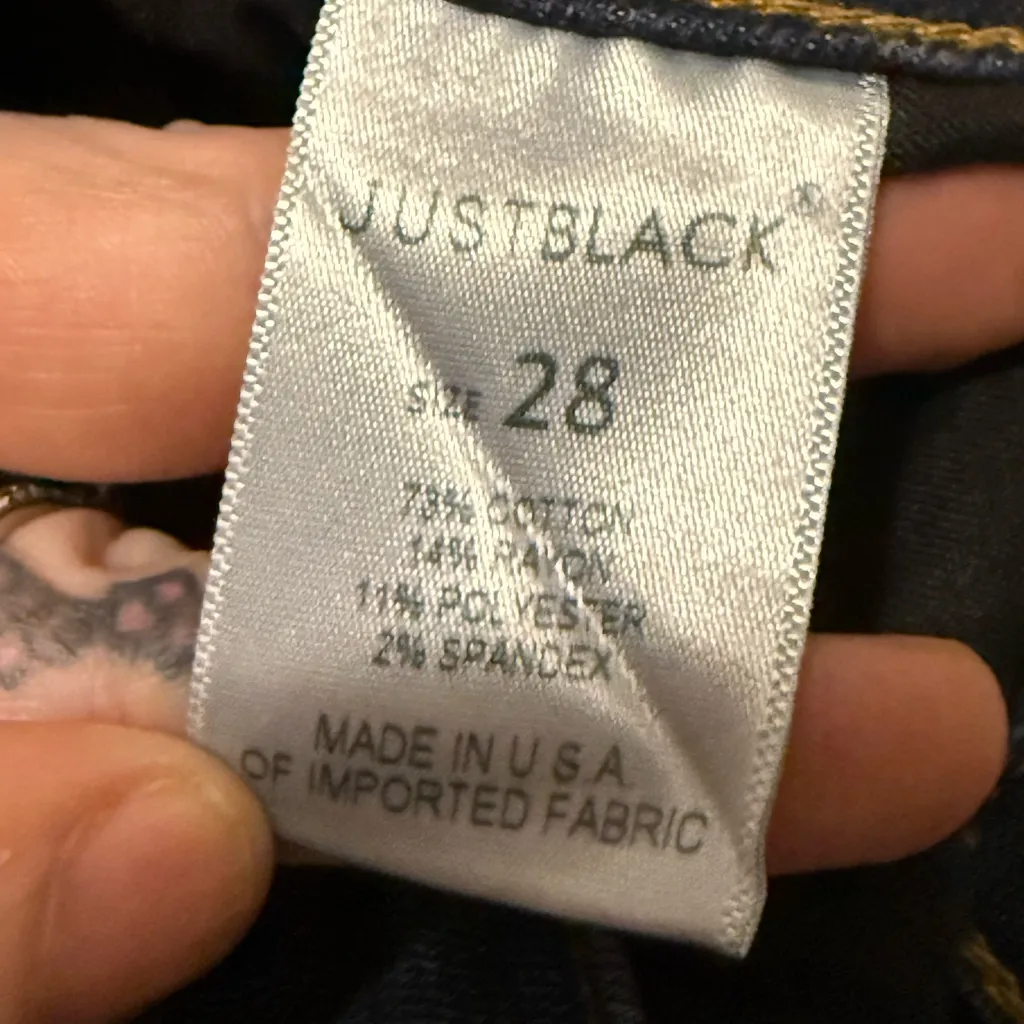 ✨Just Black Low-Waist Wide-Flare Jeans Size 25 (5-6) - Image 8