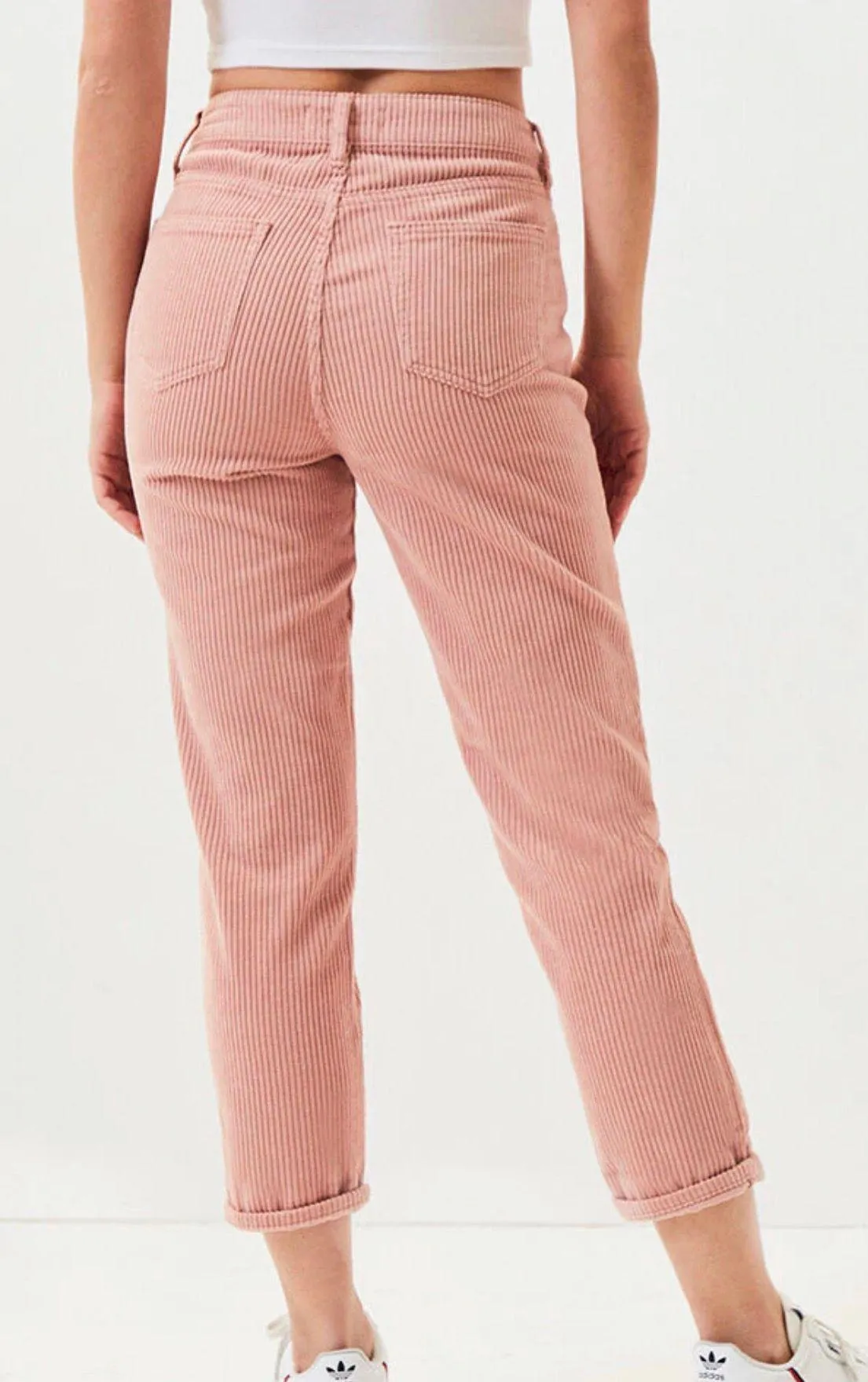 Hibiscus Corduroy Mom Jeans - Image 3