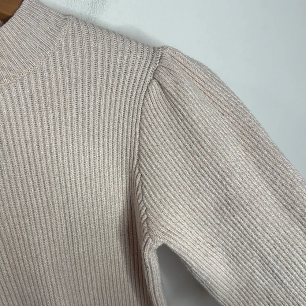 Lulus Eugenie Balloon Sleeve Mock-Neck Sweater Cream  Size M - Image 6