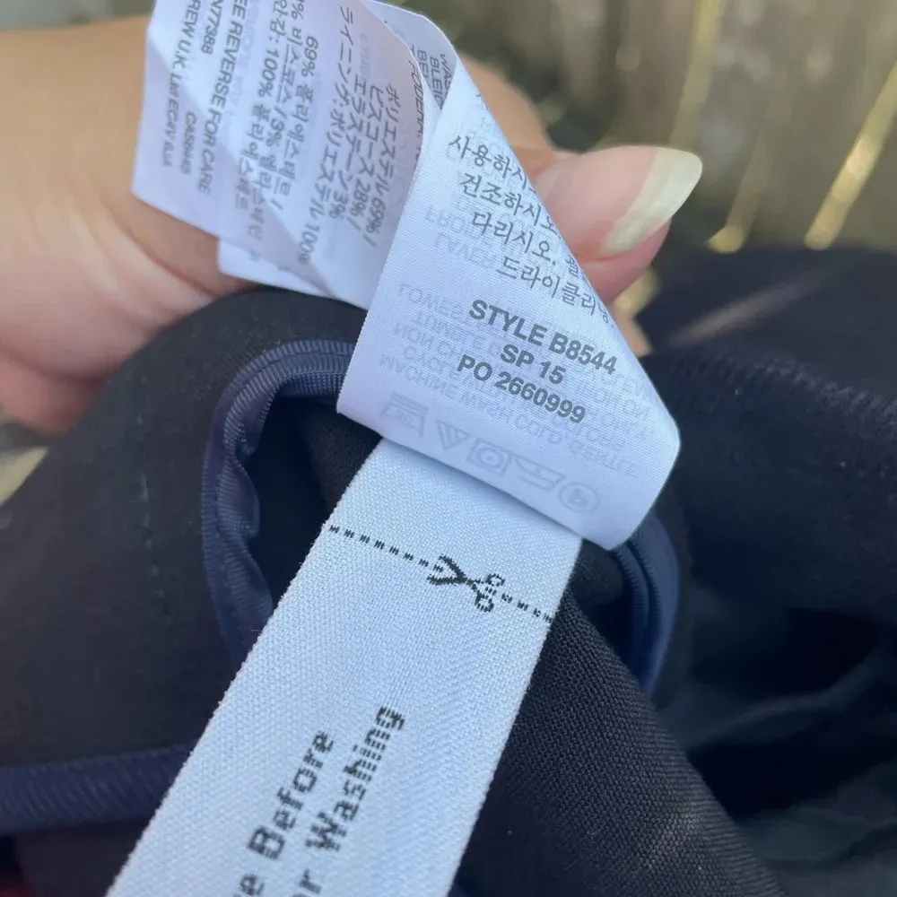 J.CREW BLACK AND NAVY BLUE TIPPED TWILL JACKET - Image 3