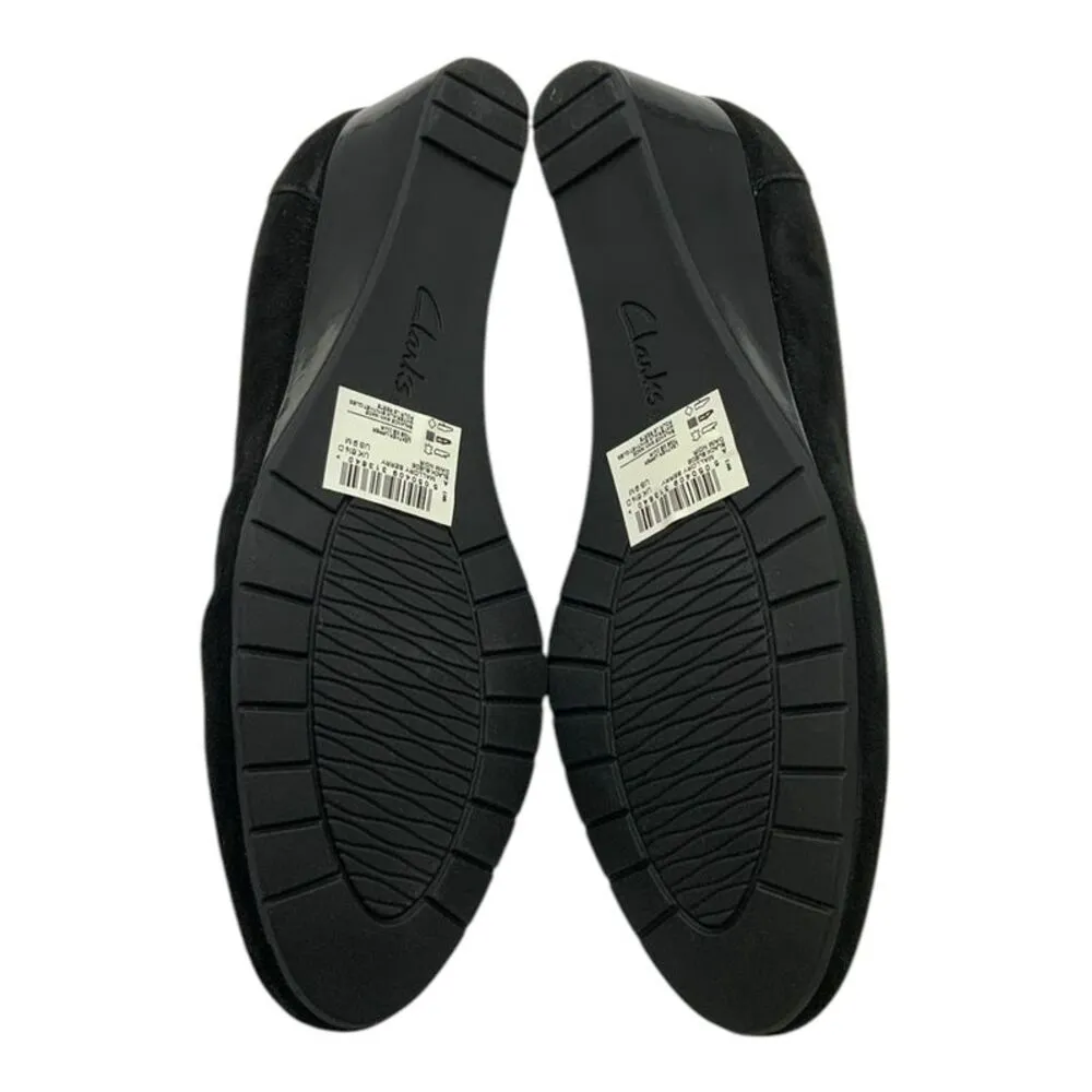 Clarks Mallory Berry Wedge Pump Black Suede US Women's 9M - Image 7