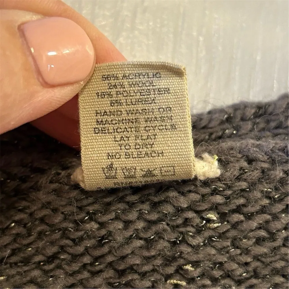 Gimmick by bke Women's L Cardigan Sweater Geometric Fringe Hem - Image 7