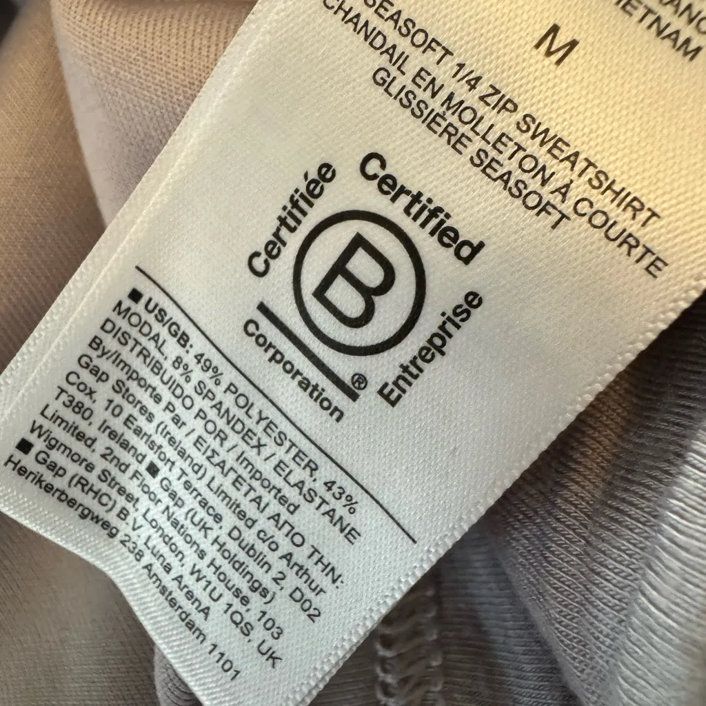 ATHLETA Light GREY Quarter-Zip Pullover very soft size medium - Image 3