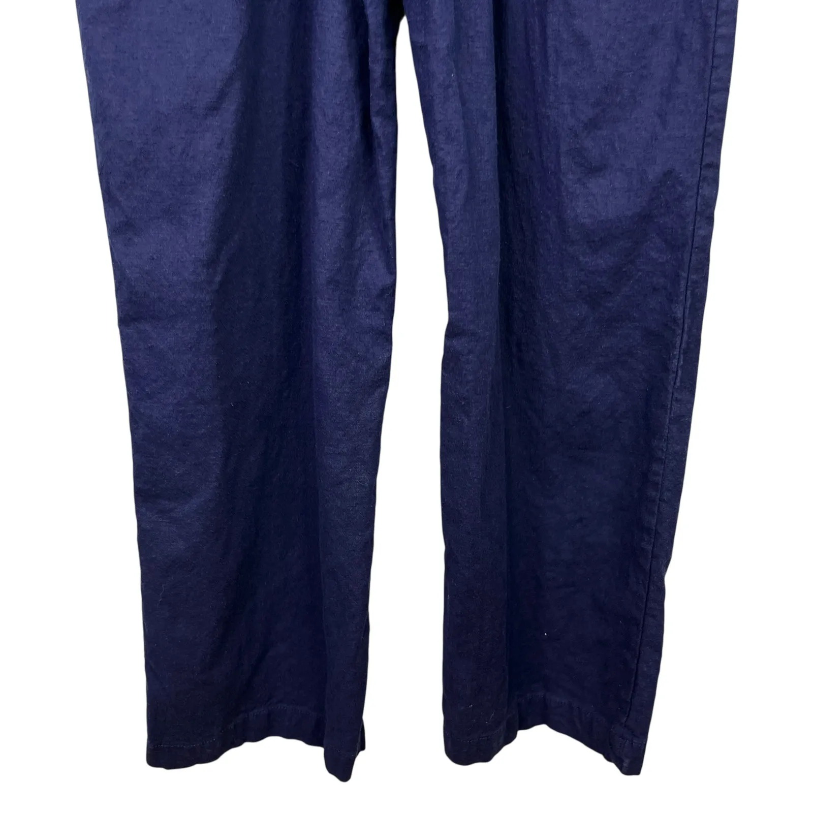 Urban Outfitters Hattie High Neck Linen Jumpsuit Navy 10 Pockets Stretch - Image 16