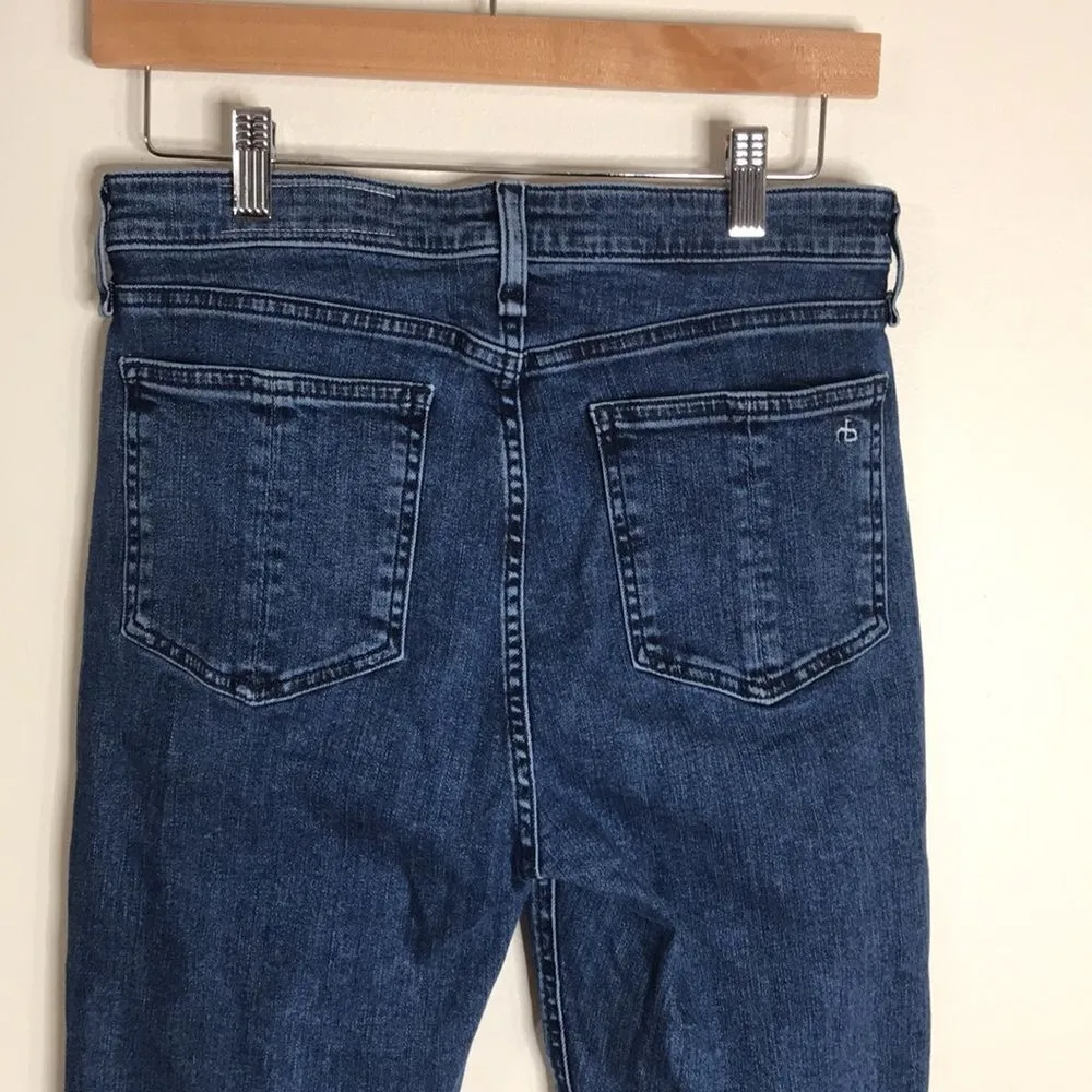 Rag & Bone Nina High-Rise Ankle Flare Jeans in clean Vincent size 28 - Image 12