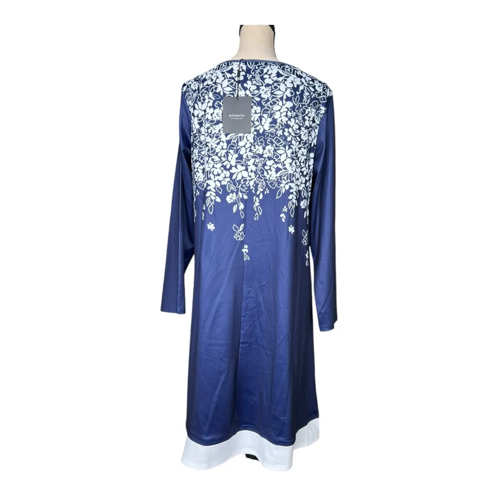 Just Fashion Now Blue Midi Dress Size M Size M - Image 2