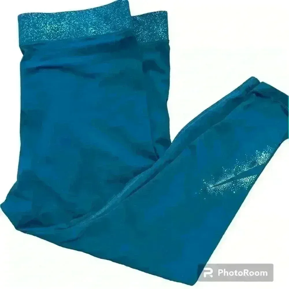 NIKE teal leggings tight‎ fit high rise full length. 2X. NWT - Image 2